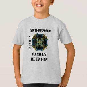 T-shirt Family Reunion Kaleidoscope Gold Blue Événement