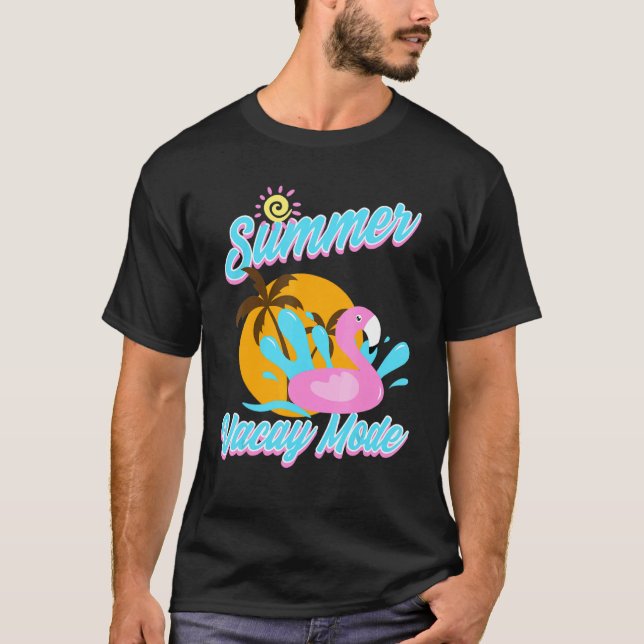 T-shirt Family Summer Vacation Mode Palm Trees Vacay Beach (Devant)