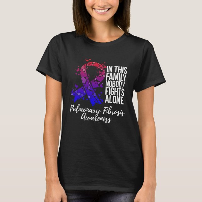 T-shirt Family Support Pulmonary Fibrosis Awareness (Devant)