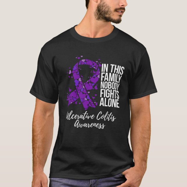 T-shirt Family Support Ulcerative Colitis Awareness (Devant)