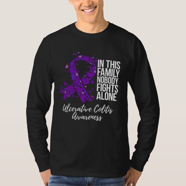 T-shirt Family Support Ulcerative Colitis Awareness (Devant)
