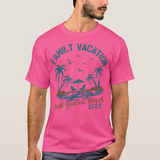 T-shirt Family Vacation 2022 Palm Tree Florida Coast Guard