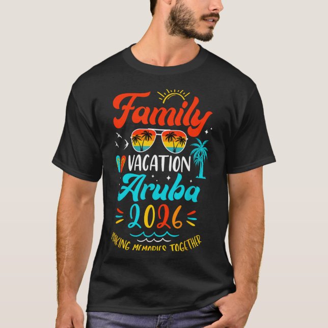 T-shirt Family Vacation 2026 Aruba Matching Summer Vacatio (Devant)