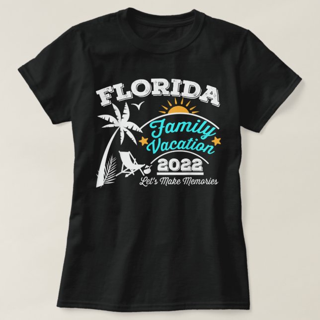 T-shirt Family Vacation Florida beach 2022 Correspondance  (Design devant)