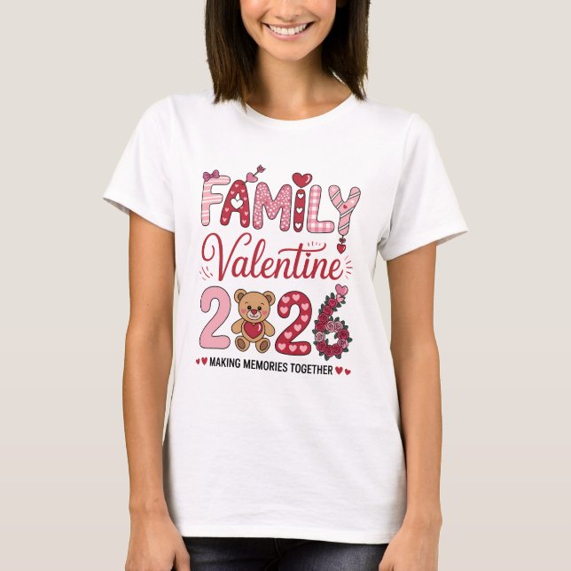 T-shirt Family Valentine 2026 Love Day (Devant)