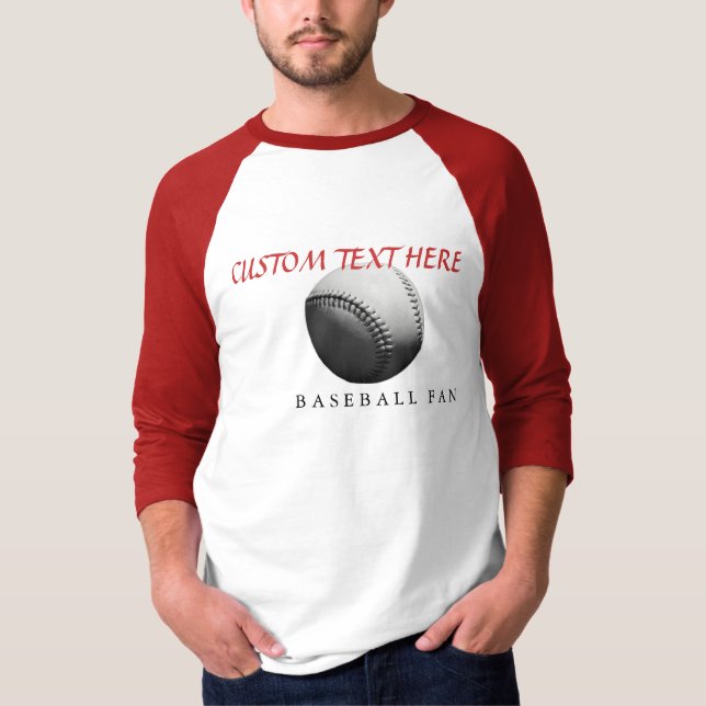 T-shirt Fan de base-ball personnalisable - votre texte - (Devant)