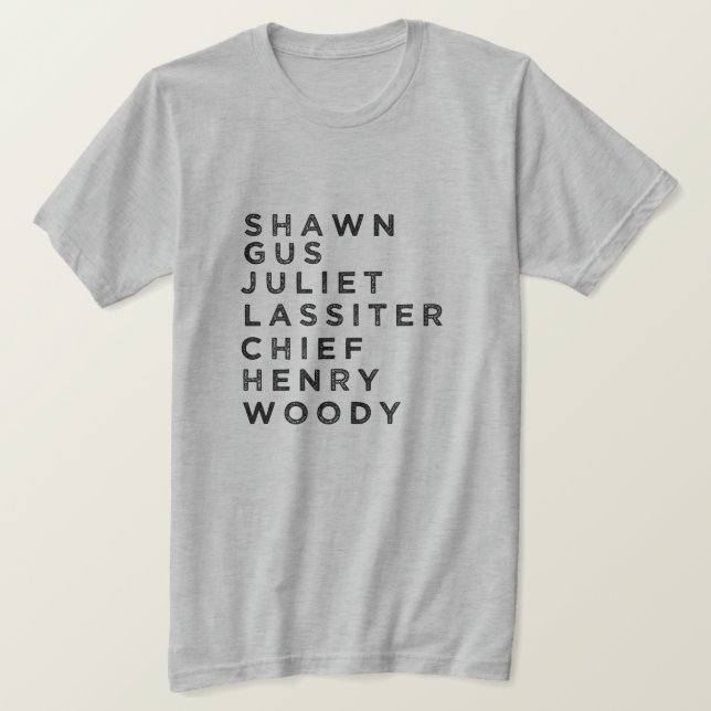 T-shirt Fan de CARACTÈRE de PSYCH (Design devant)