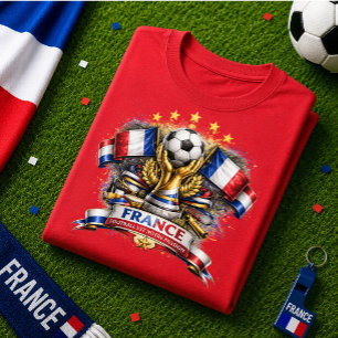 T-shirt Fan de football français Coupe du monde de footbal