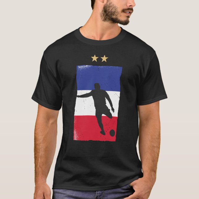 T-shirt Fan de football France Chemise Française (Devant)