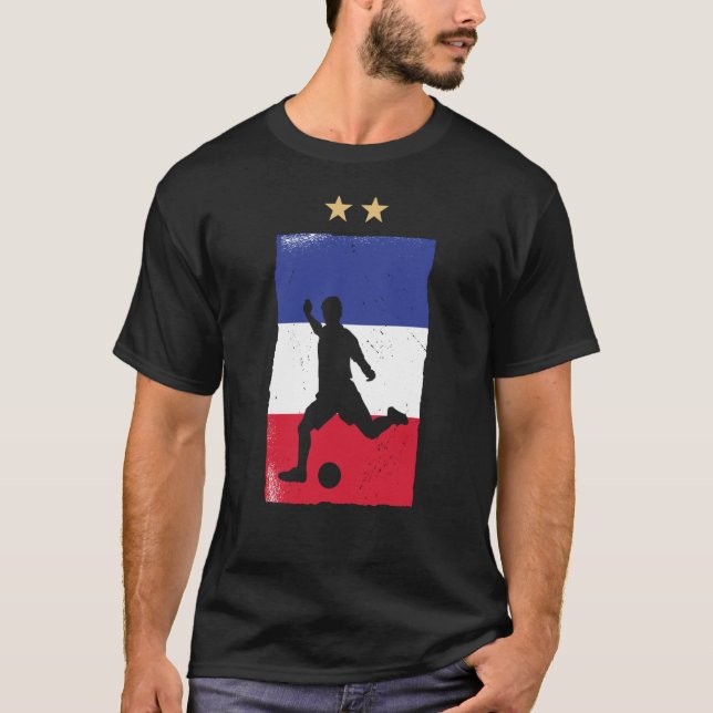 T-shirt Fan de football France Chemise Française (Devant)
