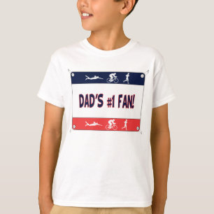 T-shirt Fan du #1 du papa de triathlon