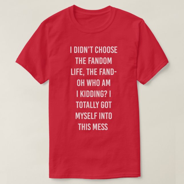 T-shirt Fandom Life (Design devant)