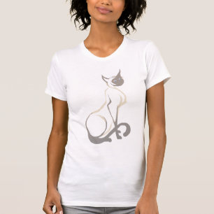 T-shirt fané de chat siamois