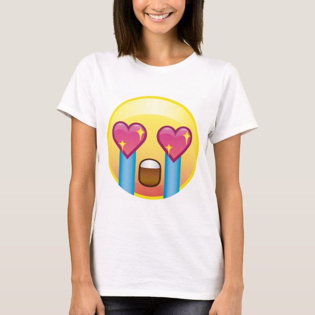 T-shirt Fangirl a excité le dessus heureux pleurant de (Devant)