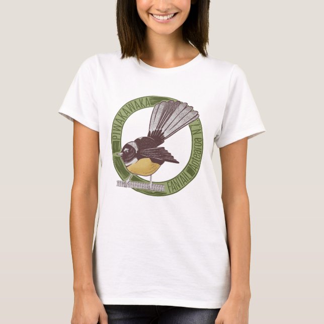 T-shirt Fantail NZ Aotearoa (Devant)