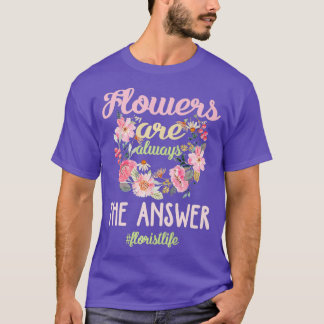 T-shirt Fantaisie Chemise Florale Designer Floriste Vie
