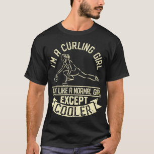 T-shirt Fantaisie curling sports d'hiver filles