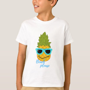 T-shirt Fantaisie D'Ananas Avec Lunettes De Soleil Été