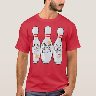 T-shirt Fantaisie De Bowling Visages Pour Bowling Lover Ho
