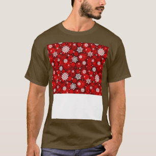 T-shirt Fantaisie de Noël Masque Visage Snowflakes Masque 