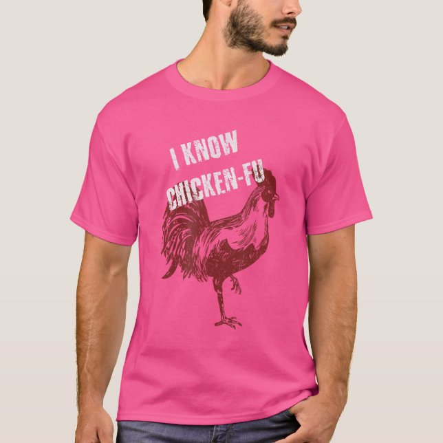T-shirt Fantaisie de poulet Kung Fu Chemise de poulet (Devant)