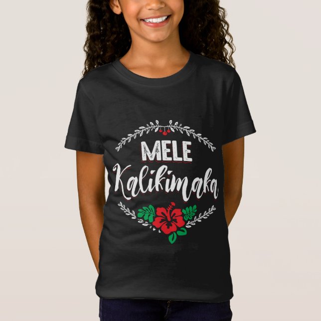 T-Shirt Fantaisie des arbres de Noël Mele Kali Doux moche (Devant)