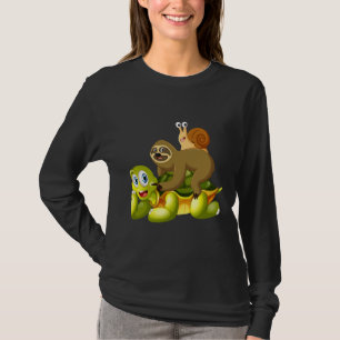 T-shirt Fantaisie équitation tortue escargot mou animaux l