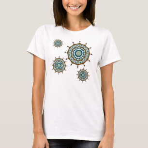 T-shirt Fantaisie Mehndi Cuivre Chemisier Léger pour Femme