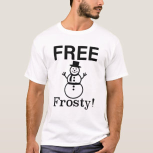 T-shirt Fantaisie Noël gratuit Frosty Noël Snowman