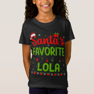T-Shirt Fantaisie Noël Père Noël Favori Lola Cute Merry X