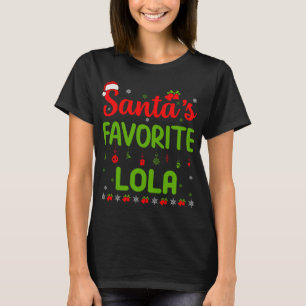 T-shirt Fantaisie Noël Père Noël Favori Lola Cute Merry X