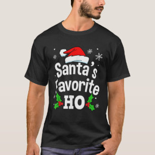 T-shirt Fantaisie Noël Père Noël's Favori Ho mignonne Homm