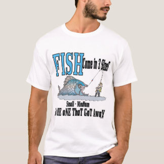 T-shirt Fantaisie Pêche Chemise Humour Pêche 3 tailles