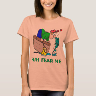 T-shirt Fantaisie Pêche Chemise Humour Pêche Peur