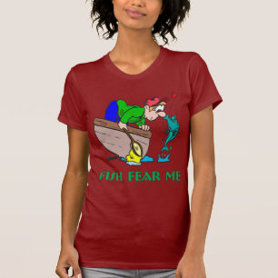 T-shirt Fantaisie Pêche Chemise Humour Pêche Peur