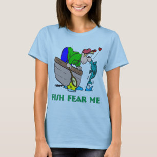T-shirt Fantaisie Pêche Chemise Humour Pêche Peur