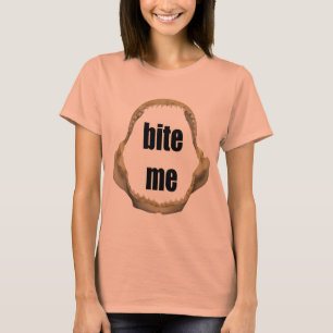 T-shirt Fantaisie Pêche Chemise Pêche Humour Pêche Bite Me