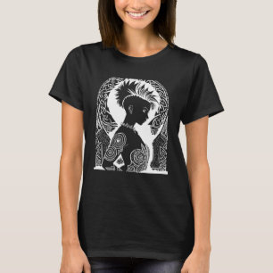 T-shirt Fantaisie Post Punk Tribal Celtique Batcave Fille
