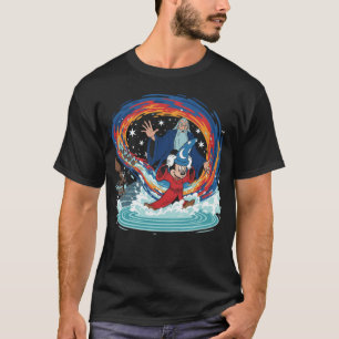 T-shirt Fantasia Mickey Mouse Apprenti Sorcier Rétro f