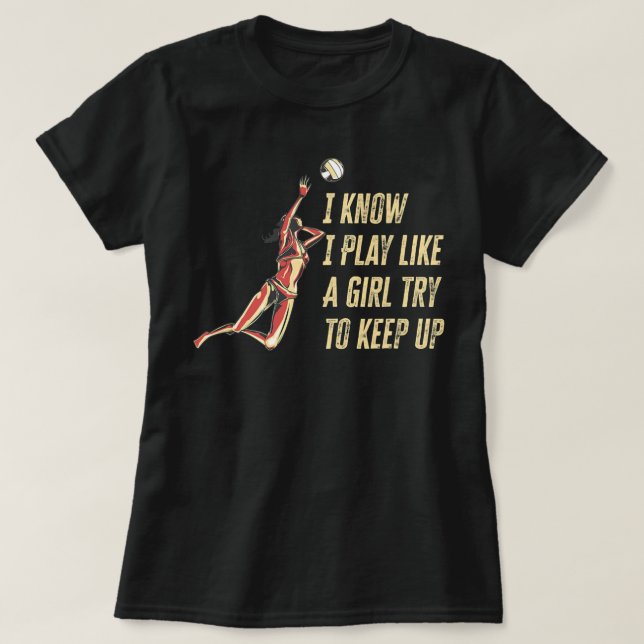T-shirt Fantastic Volleyball Design pour filles femmes ou (Design devant)