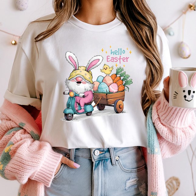 T-shirt Fantastique Bonjour Pâques Gnome Chemise, Joli Bun (Créateur téléchargé)