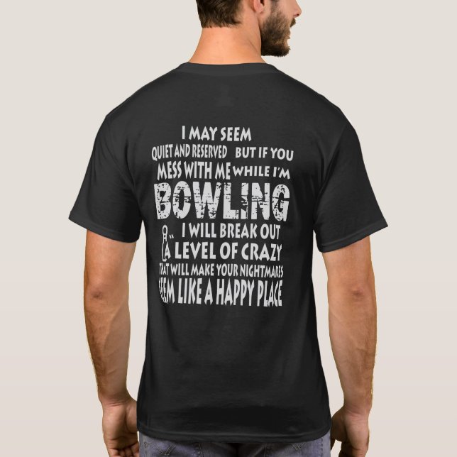 T-shirt Fantastique chemises de bowling Happy Place Bowler (Dos)