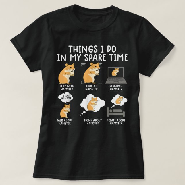 T-shirt Fantastique Chemises Hamster Drôle Pour Femmes Ham (Design devant)