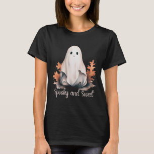 T-shirt Fantastique et Mignon Fantôme Noir Halloween