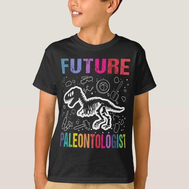 T-shirt Fantastique futur paléontologue costume Dinosaur G (Devant)