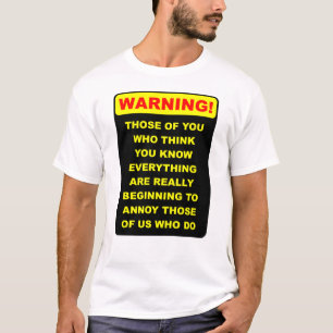 T-shirt Fantastique Know-It-All Drôle Chemise