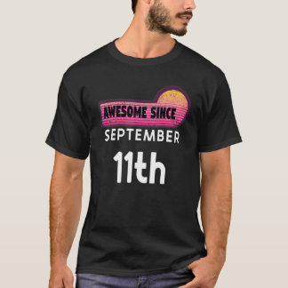 T-shirt Fantastique Né Le Septembre 11 Anniversaire Septem