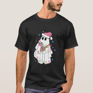 T-shirt Fantastique Noël Boo Jee Fantôme Lumières de Noël 