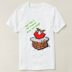 T-shirt Fantastique Noël Père Noël Coincé à l'envers