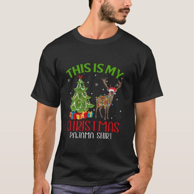 T-shirt Fantastique Noël Père Noël Lumières C'Est Mon Noël (Devant)